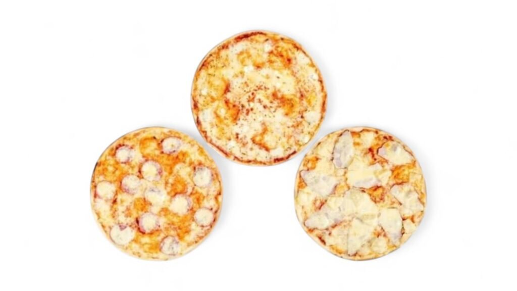 Trīs picu komplekts – Margarita, Salami un Hawaii pica 25 cm